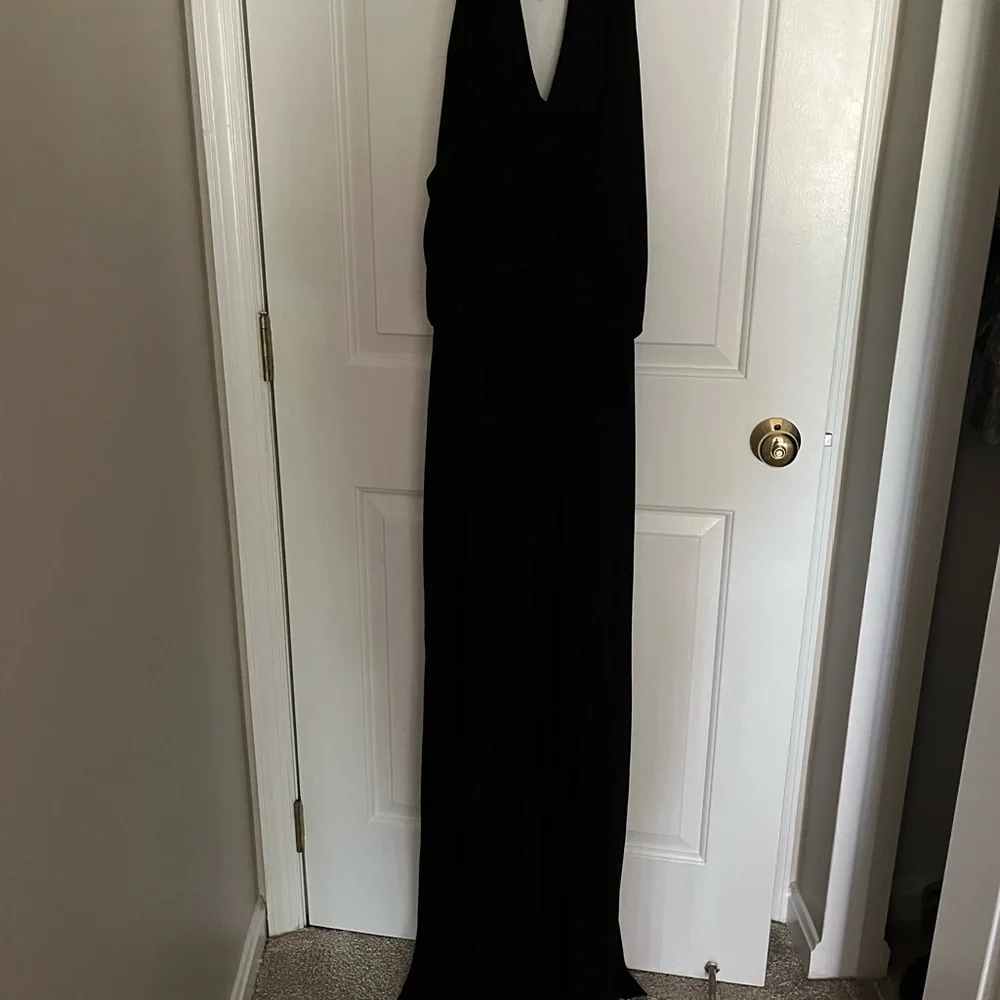 Bisou Bisou Black Halter Maxi Gown - Picture 2 of 4